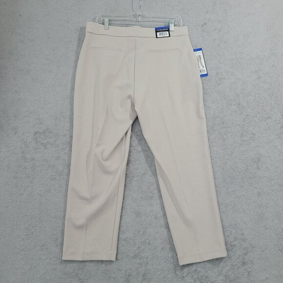 NEW Hilary Radley Womens Beige Cropped Pants L 26.5" Inseam// 24PT - Picture 2 of 7